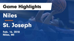 Niles  vs St. Joseph  Game Highlights - Feb. 16, 2018