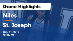 Niles  vs St. Joseph  Game Highlights - Jan. 11, 2019