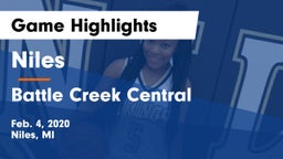 Niles  vs Battle Creek Central  Game Highlights - Feb. 4, 2020