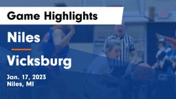 Niles  vs Vicksburg  Game Highlights - Jan. 17, 2023