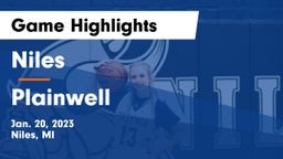 Niles  vs Plainwell  Game Highlights - Jan. 20, 2023