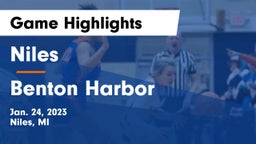 Niles  vs Benton Harbor  Game Highlights - Jan. 24, 2023