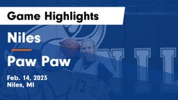 Niles  vs Paw Paw  Game Highlights - Feb. 14, 2023