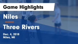 Niles  vs Three Rivers  Game Highlights - Dec. 4, 2018