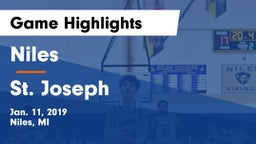 Niles  vs St. Joseph  Game Highlights - Jan. 11, 2019