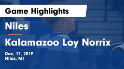 Niles  vs Kalamazoo Loy Norrix Game Highlights - Dec. 17, 2019