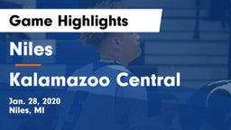 Niles  vs Kalamazoo Central  Game Highlights - Jan. 28, 2020