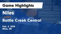 Niles  vs Battle Creek Central  Game Highlights - Feb. 4, 2020