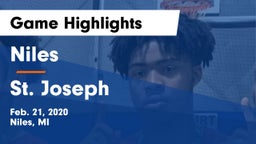 Niles  vs St. Joseph  Game Highlights - Feb. 21, 2020