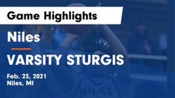 Niles  vs VARSITY STURGIS Game Highlights - Feb. 23, 2021