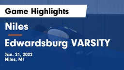 Niles  vs Edwardsburg VARSITY Game Highlights - Jan. 21, 2022