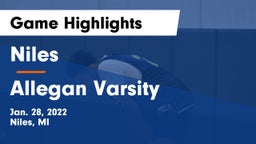 Niles  vs Allegan Varsity Game Highlights - Jan. 28, 2022