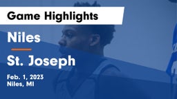 Niles  vs St. Joseph  Game Highlights - Feb. 1, 2023