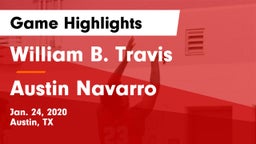 William B. Travis  vs Austin Navarro  Game Highlights - Jan. 24, 2020