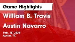 William B. Travis  vs Austin Navarro  Game Highlights - Feb. 18, 2020
