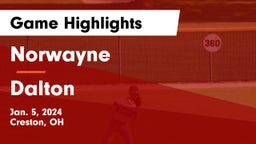 Norwayne  vs Dalton  Game Highlights - Jan. 5, 2024