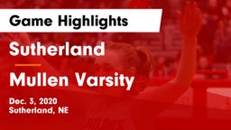 Sutherland  vs Mullen Varsity Game Highlights - Dec. 3, 2020