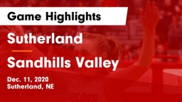 Sutherland  vs Sandhills Valley Game Highlights - Dec. 11, 2020