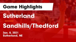 Sutherland  vs Sandhills/Thedford Game Highlights - Jan. 8, 2021