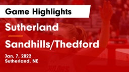 Sutherland  vs Sandhills/Thedford Game Highlights - Jan. 7, 2022