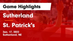 Sutherland  vs St. Patrick's  Game Highlights - Jan. 17, 2022