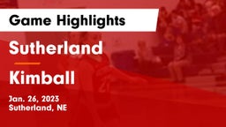 Sutherland  vs Kimball  Game Highlights - Jan. 26, 2023