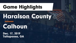 Haralson County  vs Calhoun  Game Highlights - Dec. 17, 2019