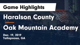 Haralson County  vs Oak Mountain Academy Game Highlights - Dec. 19, 2019
