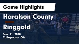 Haralson County  vs Ringgold  Game Highlights - Jan. 21, 2020