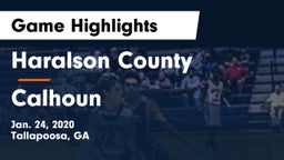 Haralson County  vs Calhoun  Game Highlights - Jan. 24, 2020