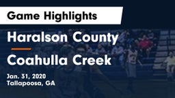 Haralson County  vs Coahulla Creek  Game Highlights - Jan. 31, 2020