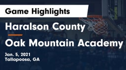 Haralson County  vs Oak Mountain Academy Game Highlights - Jan. 5, 2021