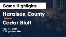 Haralson County  vs Cedar Bluff Game Highlights - Jan. 16, 2021