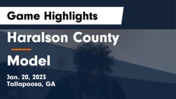 Haralson County  vs Model  Game Highlights - Jan. 20, 2023