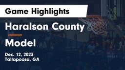 Haralson County  vs Model  Game Highlights - Dec. 12, 2023