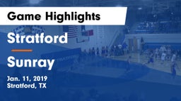 Stratford  vs Sunray  Game Highlights - Jan. 11, 2019