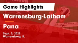 Warrensburg-Latham  vs Pana  Game Highlights - Sept. 3, 2023