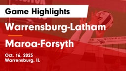 Warrensburg-Latham  vs Maroa-Forsyth  Game Highlights - Oct. 16, 2023