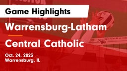 Warrensburg-Latham  vs Central Catholic  Game Highlights - Oct. 24, 2023