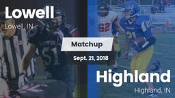 Matchup: Lowell  vs. Highland  2018