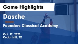 Dasche vs Founders Classical Academy  Game Highlights - Oct. 12, 2023