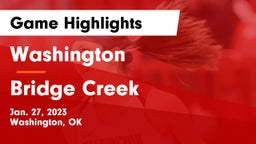 Washington  vs Bridge Creek  Game Highlights - Jan. 27, 2023