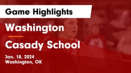 Washington  vs Casady School Game Highlights - Jan. 18, 2024