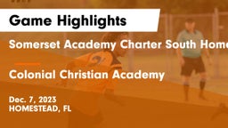 Somerset Academy Charter South Homestead vs Colonial Christian Academy  Game Highlights - Dec. 7, 2023