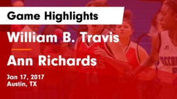 William B. Travis  vs Ann Richards  Game Highlights - Jan 17, 2017