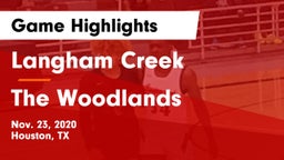 Langham Creek  vs The Woodlands  Game Highlights - Nov. 23, 2020