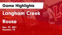 Langham Creek  vs Rouse  Game Highlights - Dec. 29, 2021