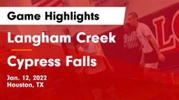 Langham Creek  vs Cypress Falls  Game Highlights - Jan. 12, 2022