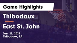 Thibodaux  vs East St. John  Game Highlights - Jan. 28, 2022
