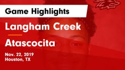 Langham Creek  vs Atascocita Game Highlights - Nov. 22, 2019
